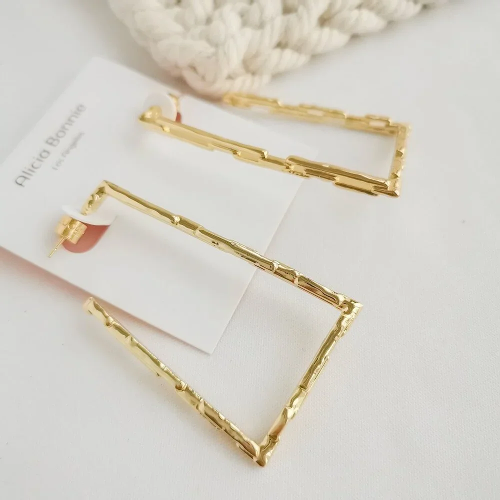 Authentic Alicia Bonnie Cora Gold Drop Earrings - Picture 2 of 3